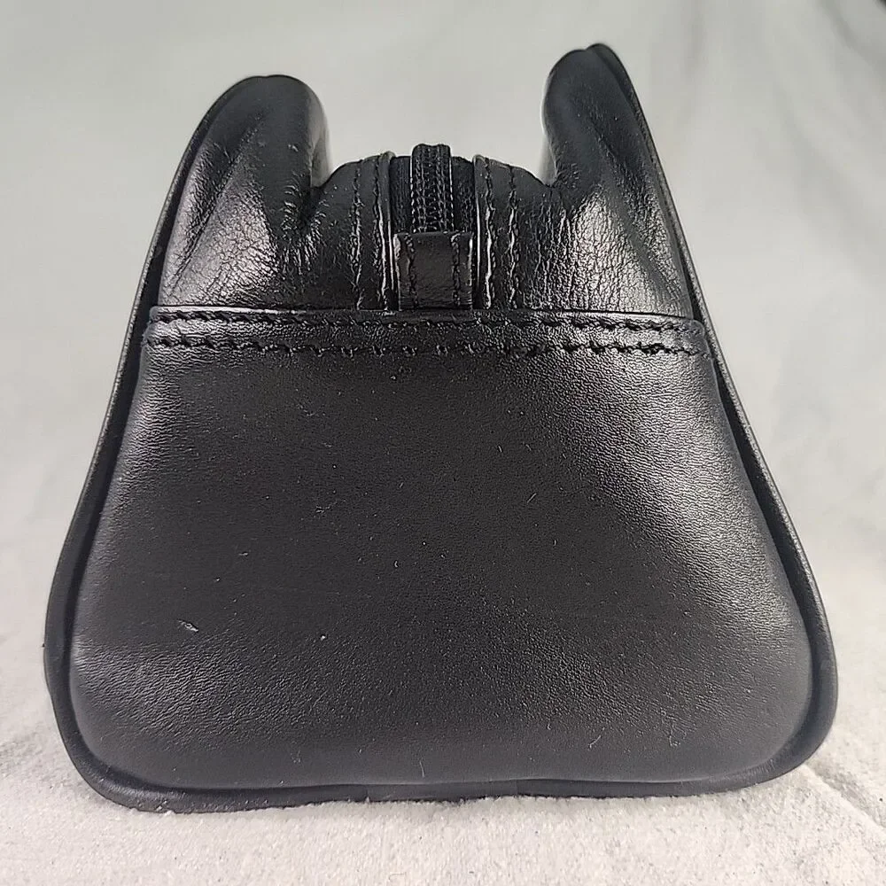Toiletry Bag Kenneth Cole Reaction Leather Case Travel Bag Black 10”x6”x3”